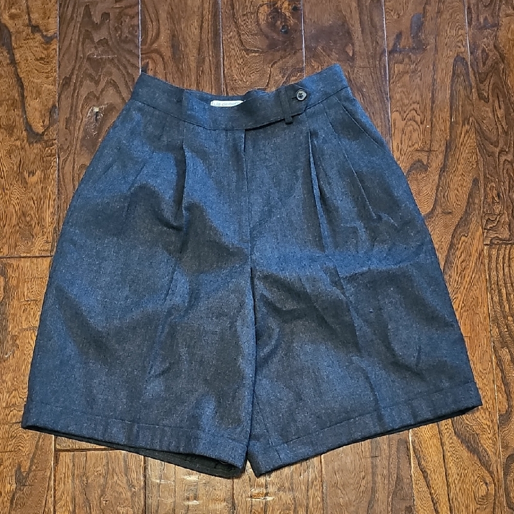 Vintage Liz Claiborne Wool Dark Gray Women's Shorts